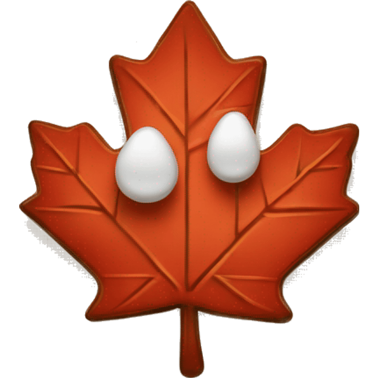 Pushpin with Canada maple leaf  emoji