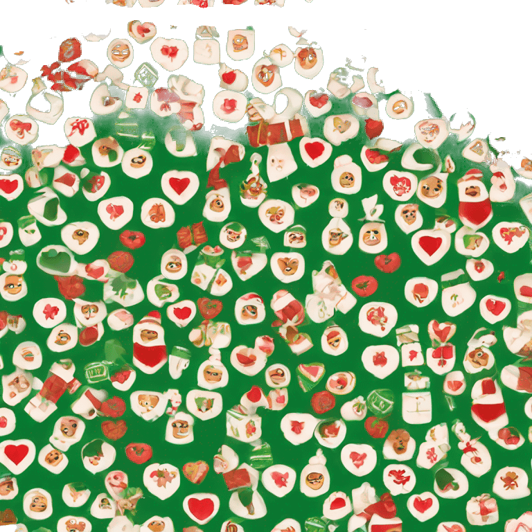 Just a simple Christmas heart with red and green mix tiles emoji