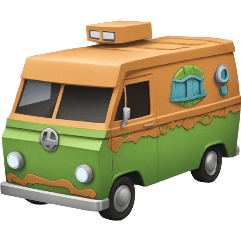 Papercraft Scooby Doo’s mystery van emoji