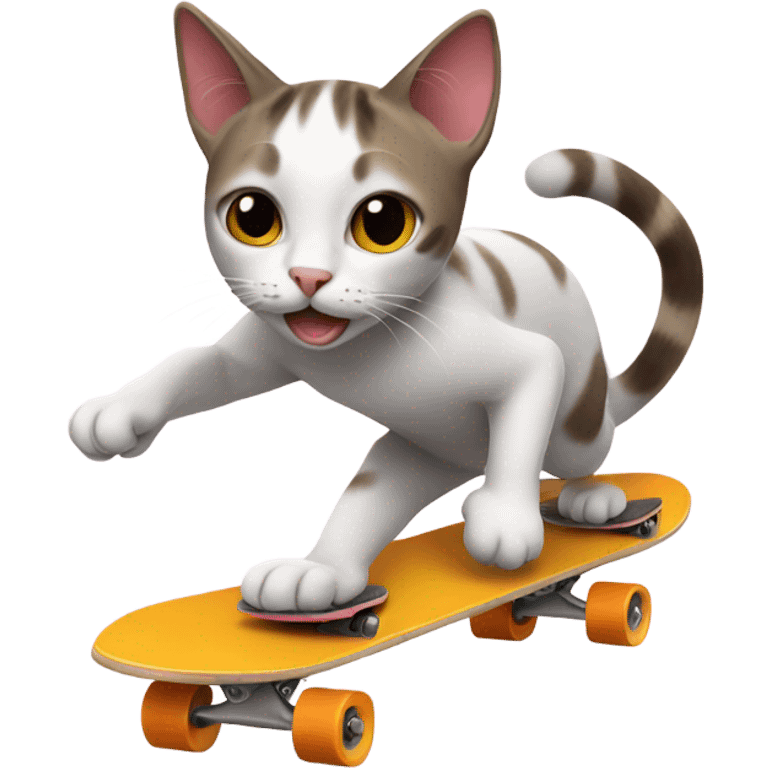 cat skateboarding emoji