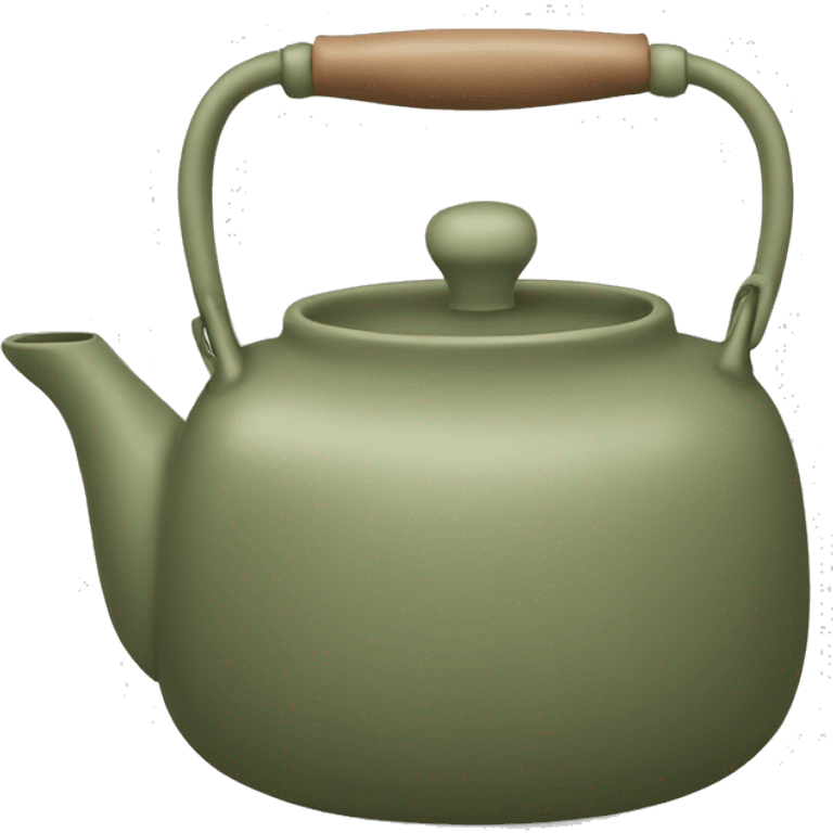 Khaki green teapot emoji