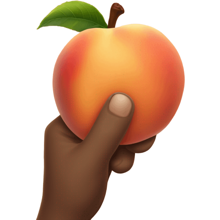 finger with peach emoji