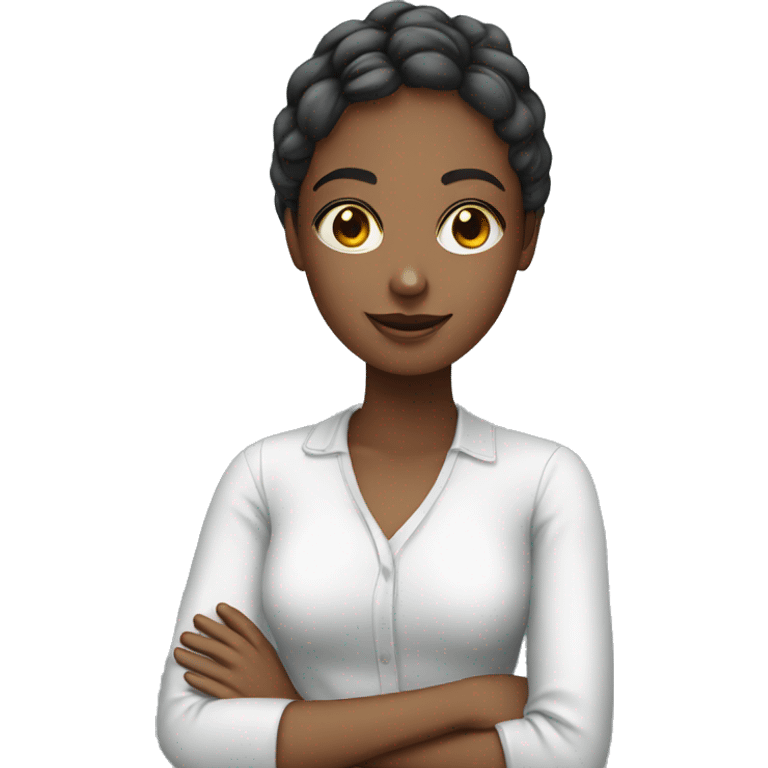 young woman chatbot assistant emoji