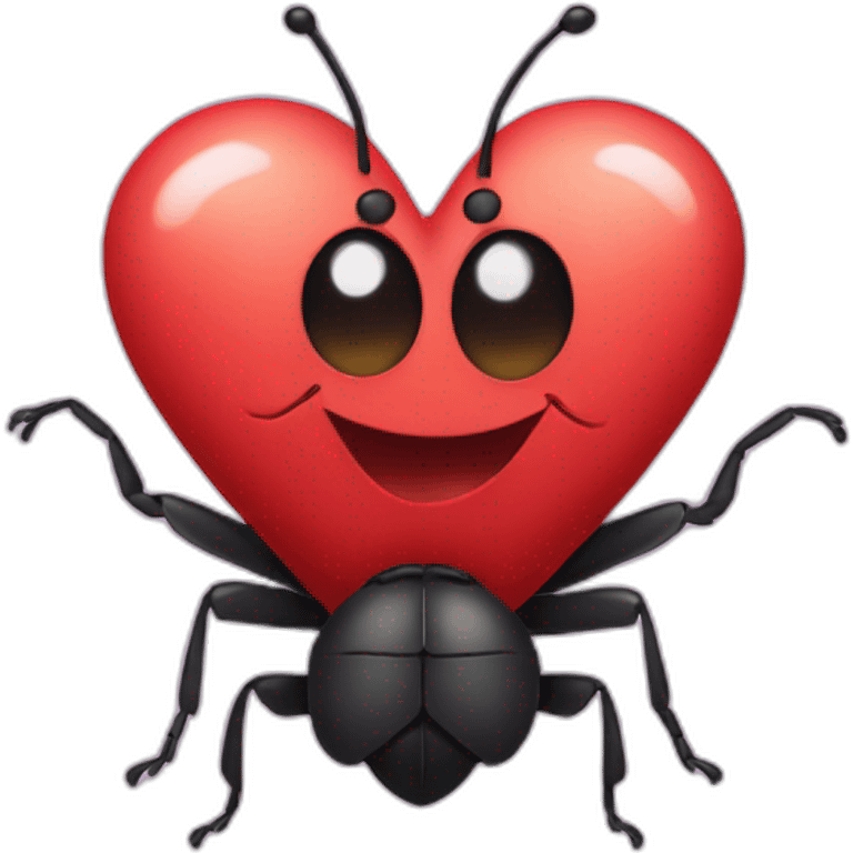 bug with a heart love emoji