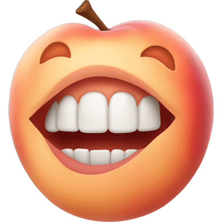 Mouth peach  emoji