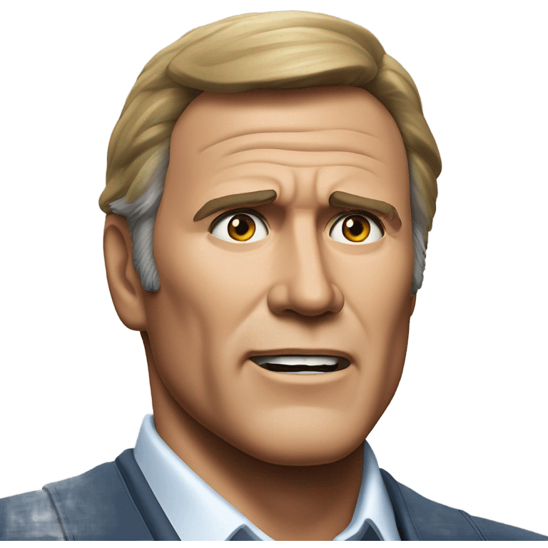 Close up real life picture of Lee Majors emoji