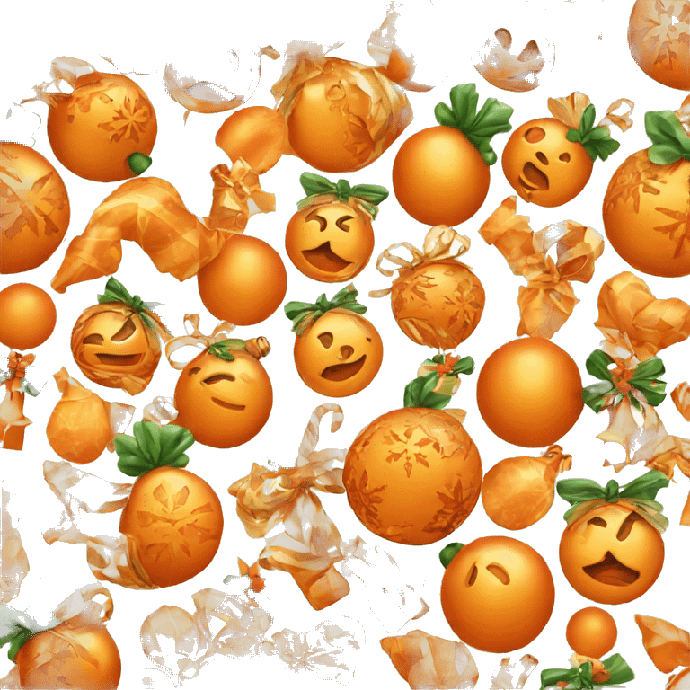 christmas decoration orange color emoji