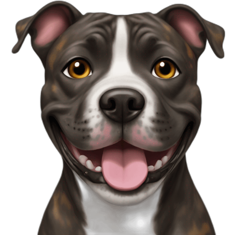 Brindle Staffie smiling emoji