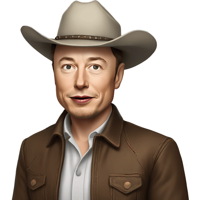 photorealistic elon musk cowboy emoji