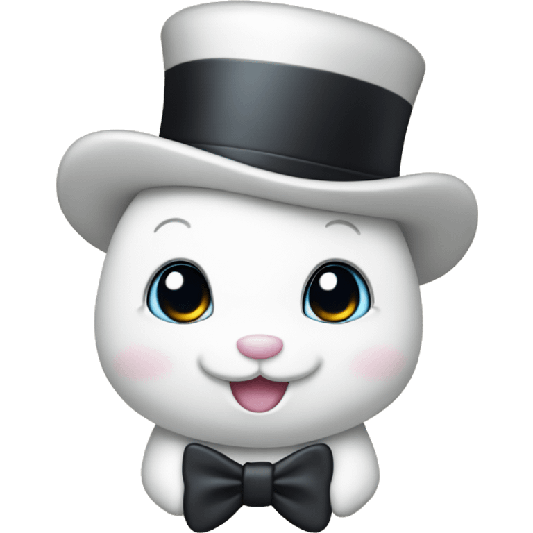 Cinnamaroll with a top hat emoji