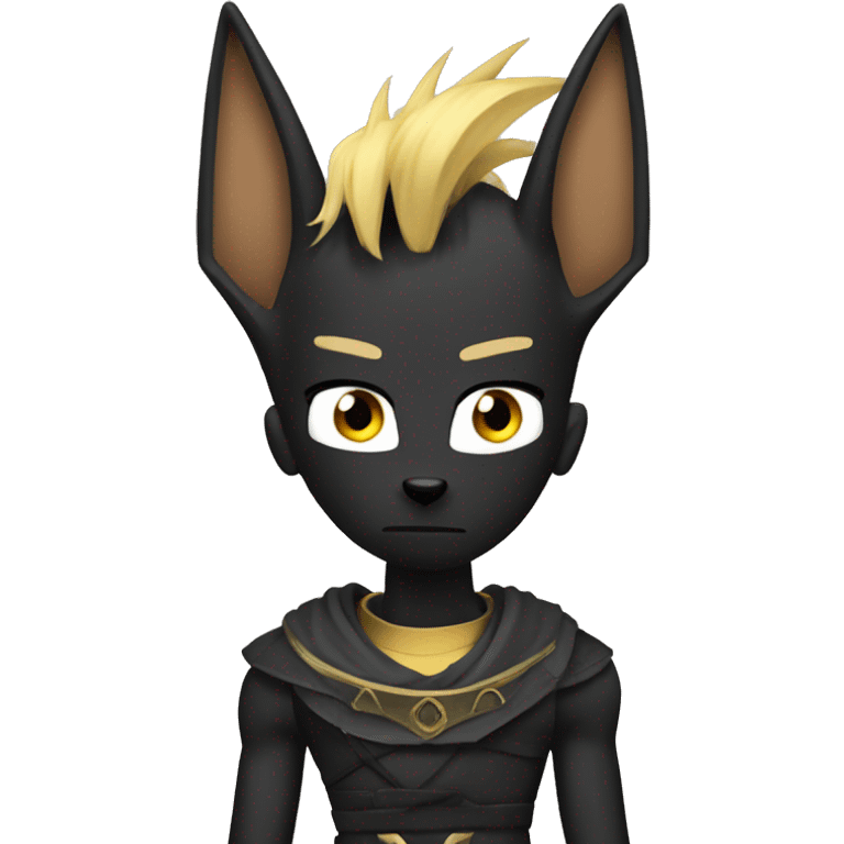 anubis with cloud strife hair emoji