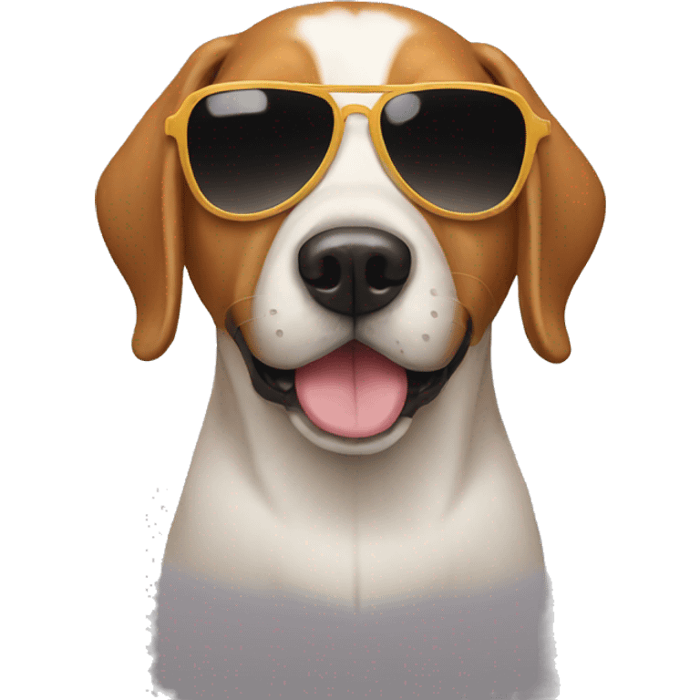 Dog with sunglasses emoji