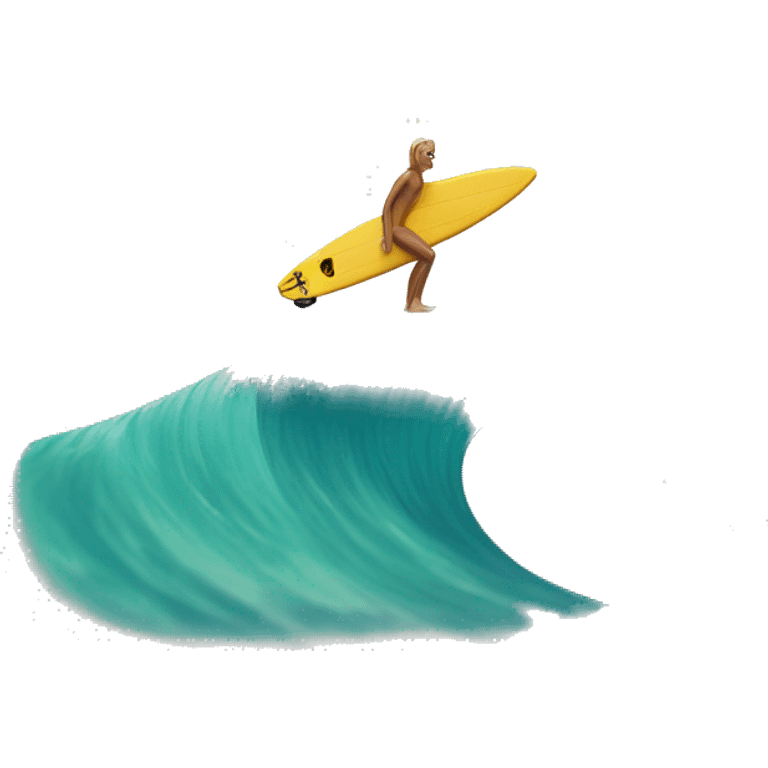 Surfboard on a wave emoji