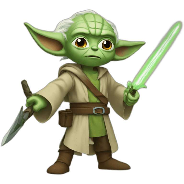 fusion between link and yoda emoji