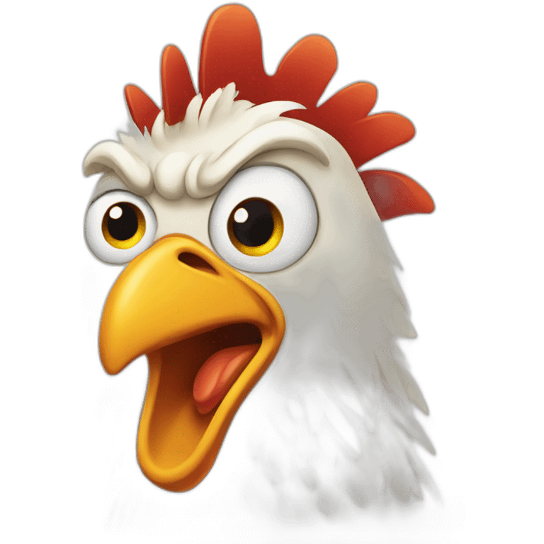 angry chicken emoji