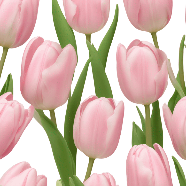 Very light pink tulips emoji