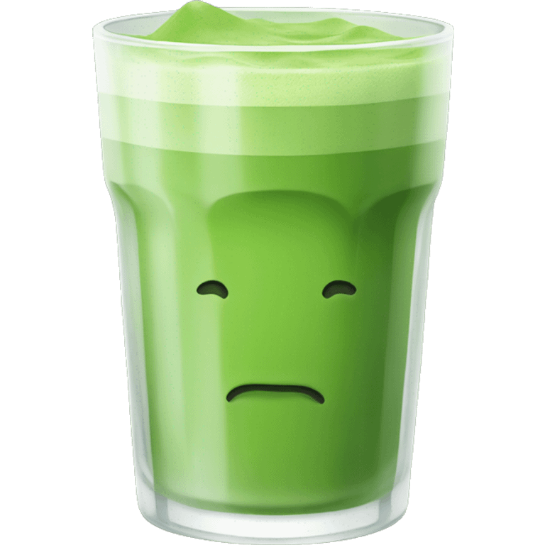 Glass of matcha tea emoji