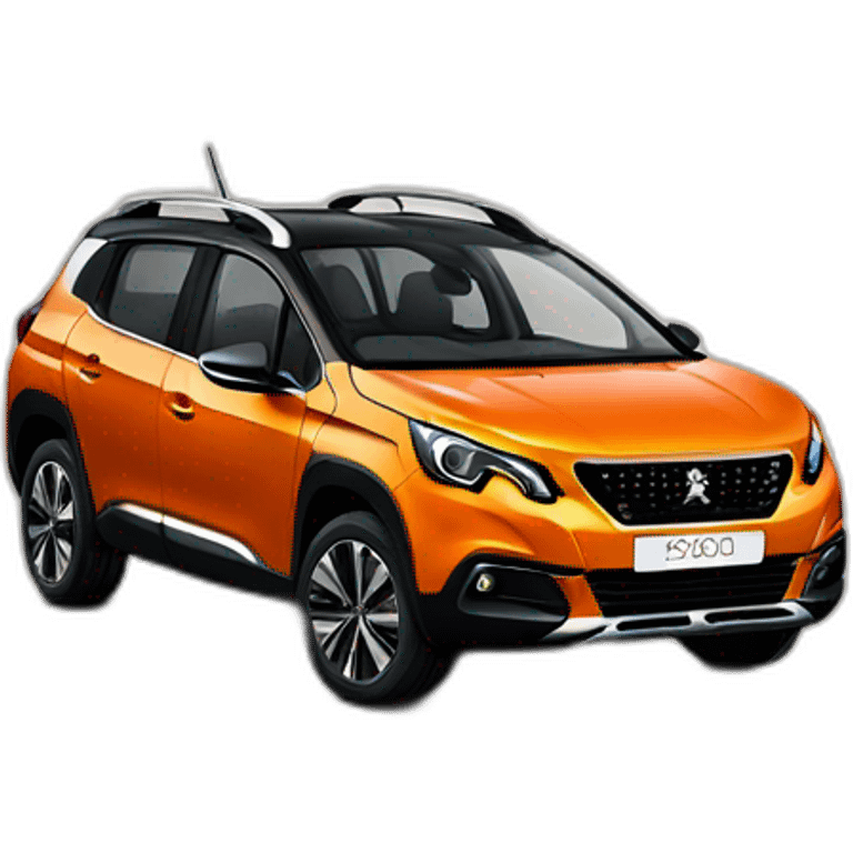 Orange Peugeot e-2008 emoji