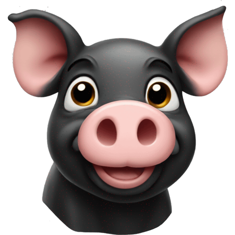 Black pig emoji