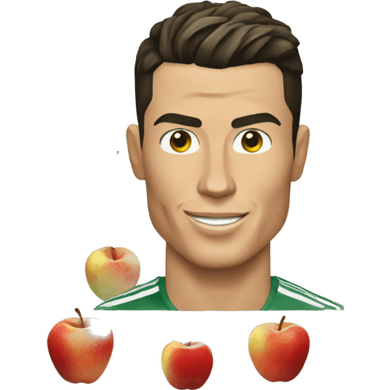 Cristiano Ronaldo qui mange une pomme emoji