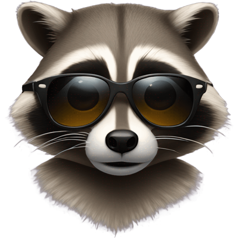 Raccoon with sunglasses  emoji