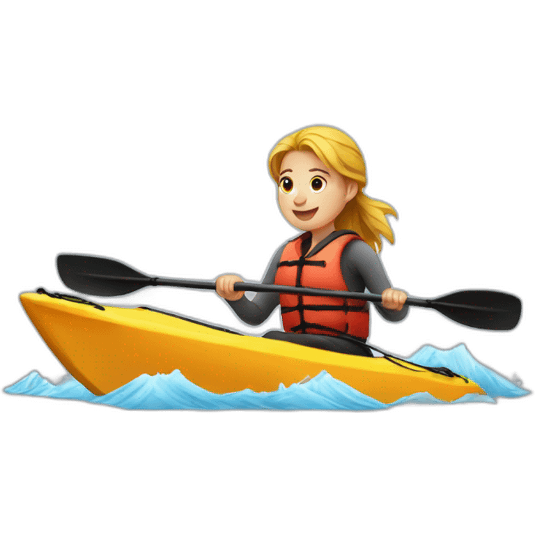 girl kayak emoji