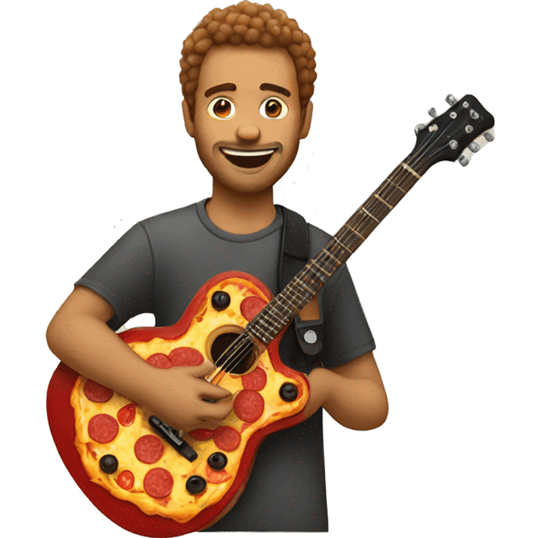 Guitarist who likes pizza emoji