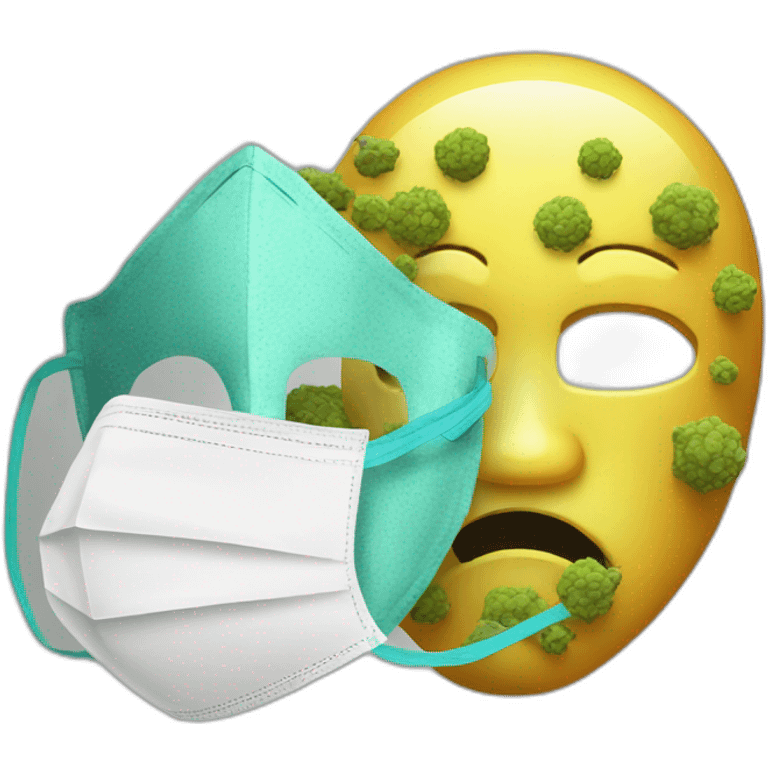 mask next to the virus emoji