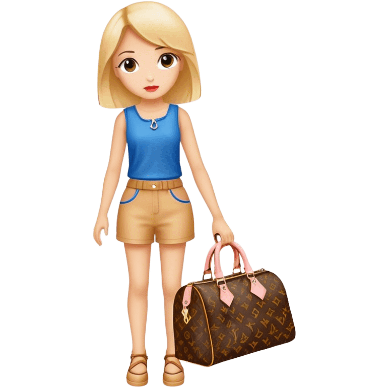 Girl with a Luis Vuitton bag emoji