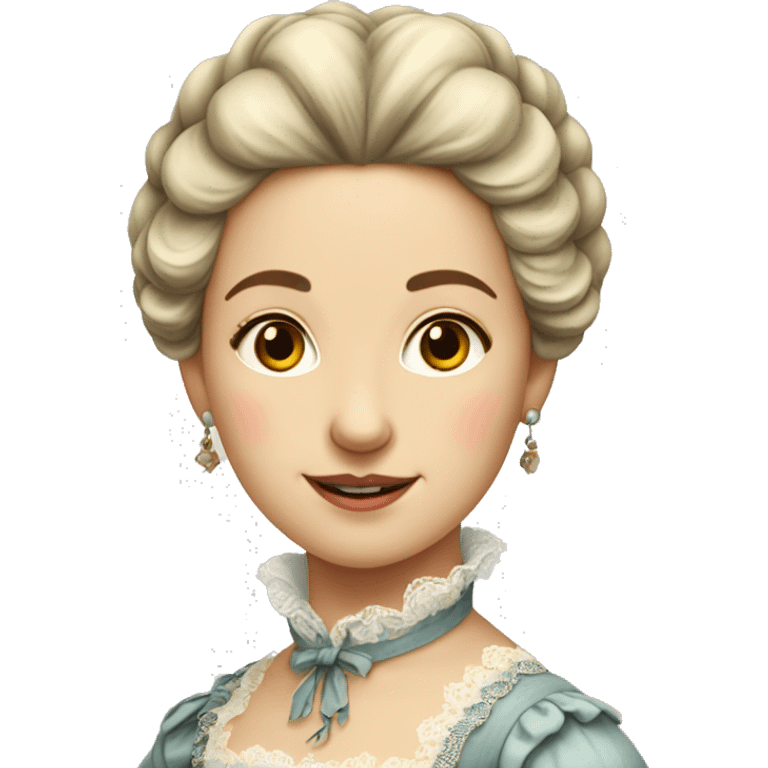 18th century Swiss young lady in dress emoji