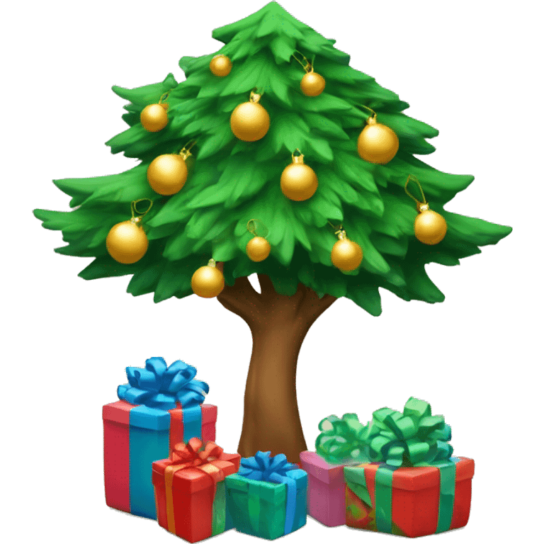 arbol de navidad con regalosdebaj emoji