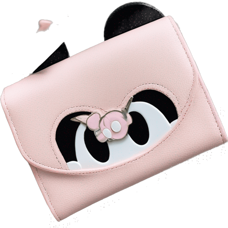 Loungefly light pink Minnie Mouse Ears Wallet emoji