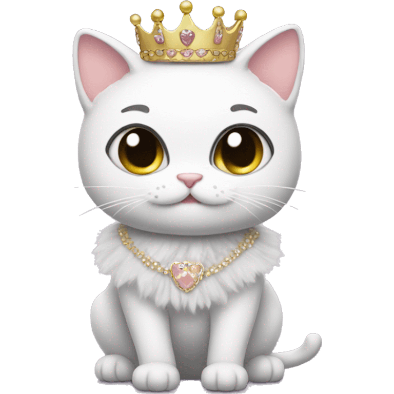 Cat with tutu and tiara emoji