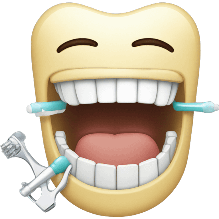 dentista quitando dientes emoji