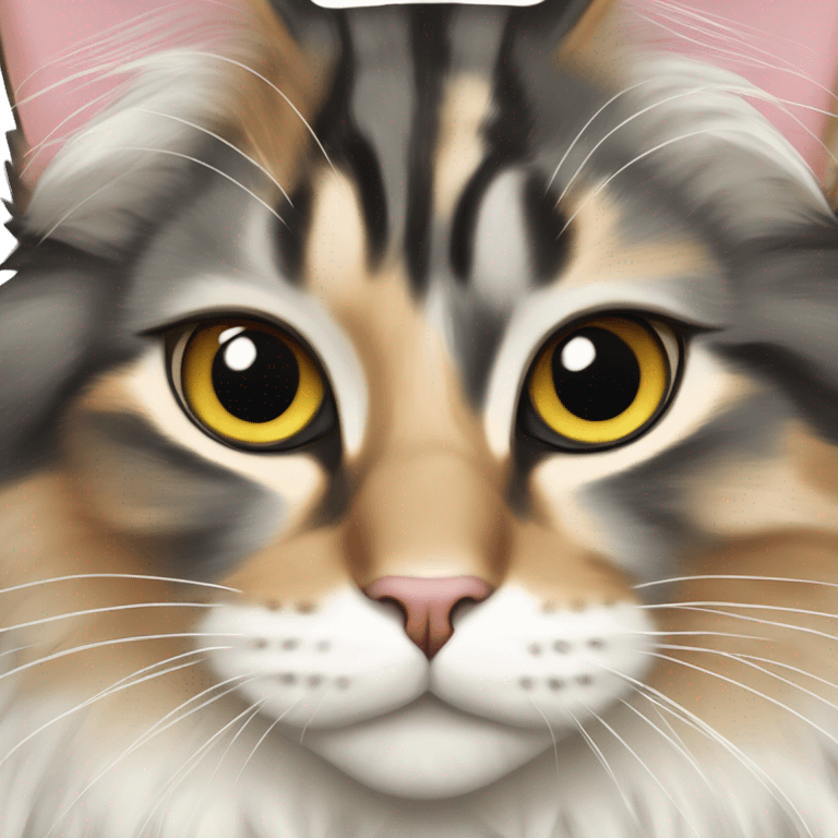 Maine coon dilute calico  emoji