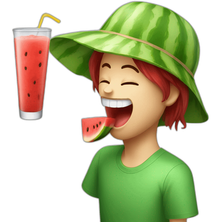 Watermelon juice on tongue emoji