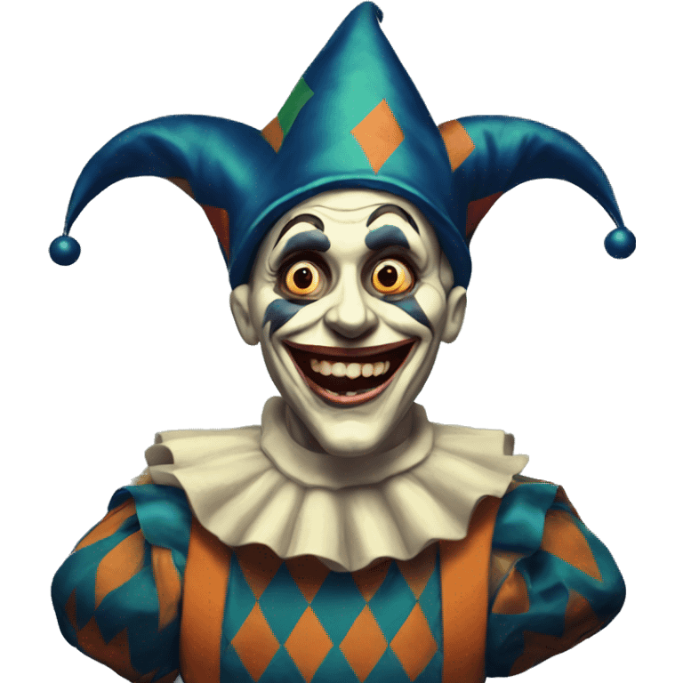 vintage scary jester  emoji