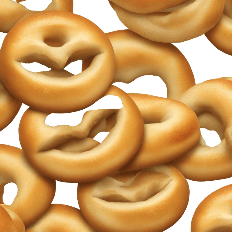 Laughing bagel emoji