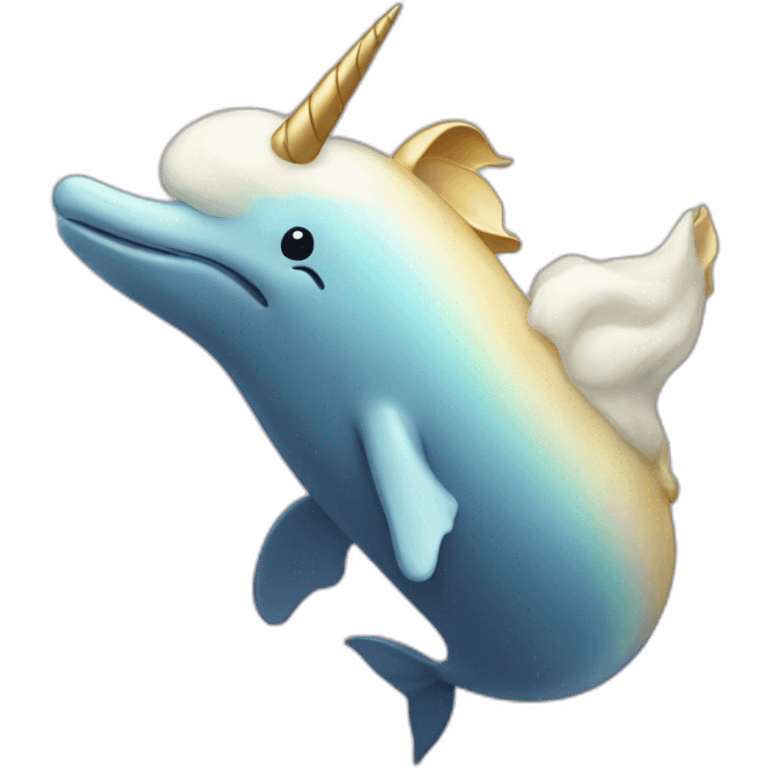 Whale unicorn emoji