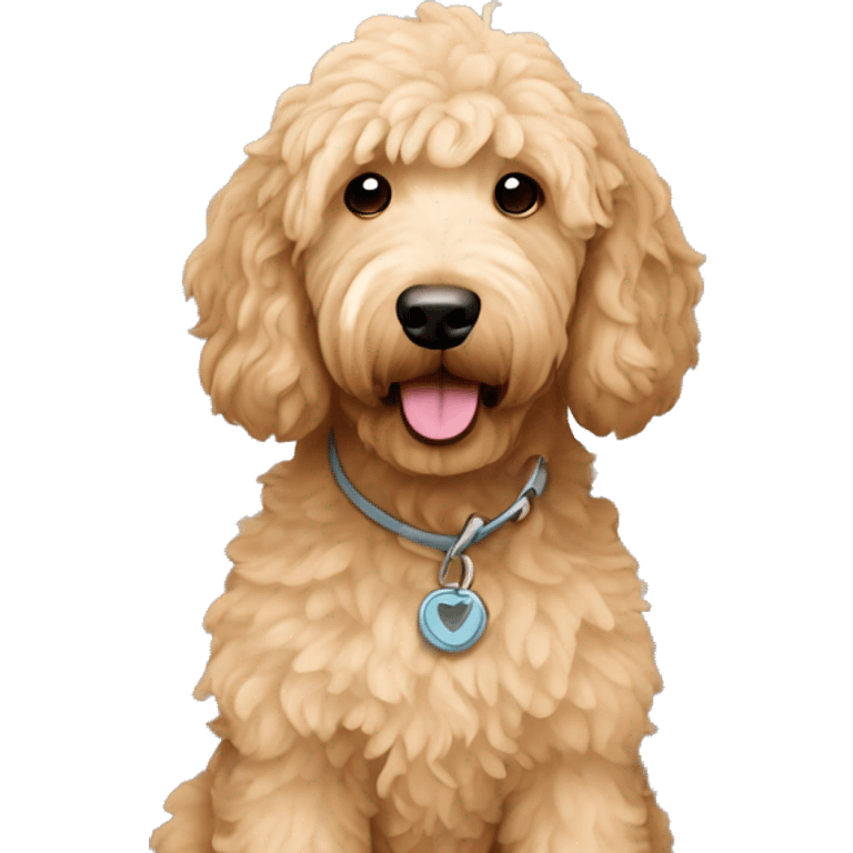 Beige goldendoodle emoji