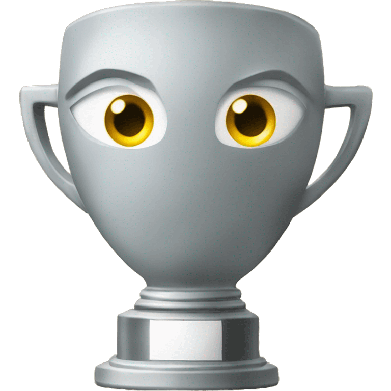 A trophy below and an eye above from where the lights rays are getting scattered  emoji