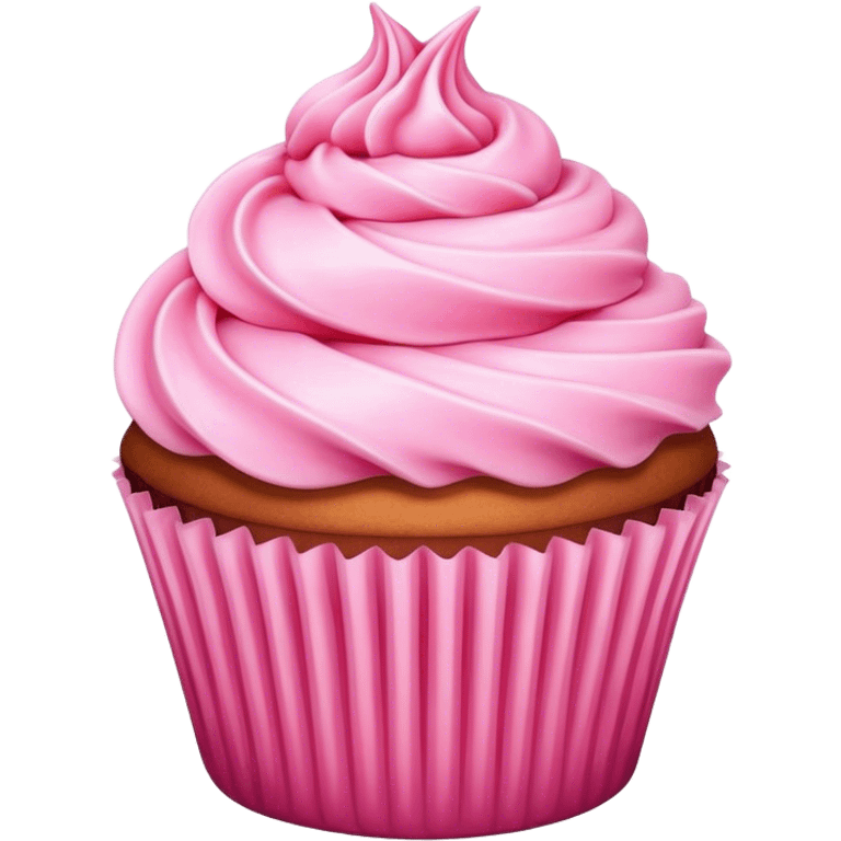 Cupcake with pink icing emoji