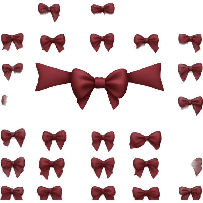 Beautiful dark red bow emoji