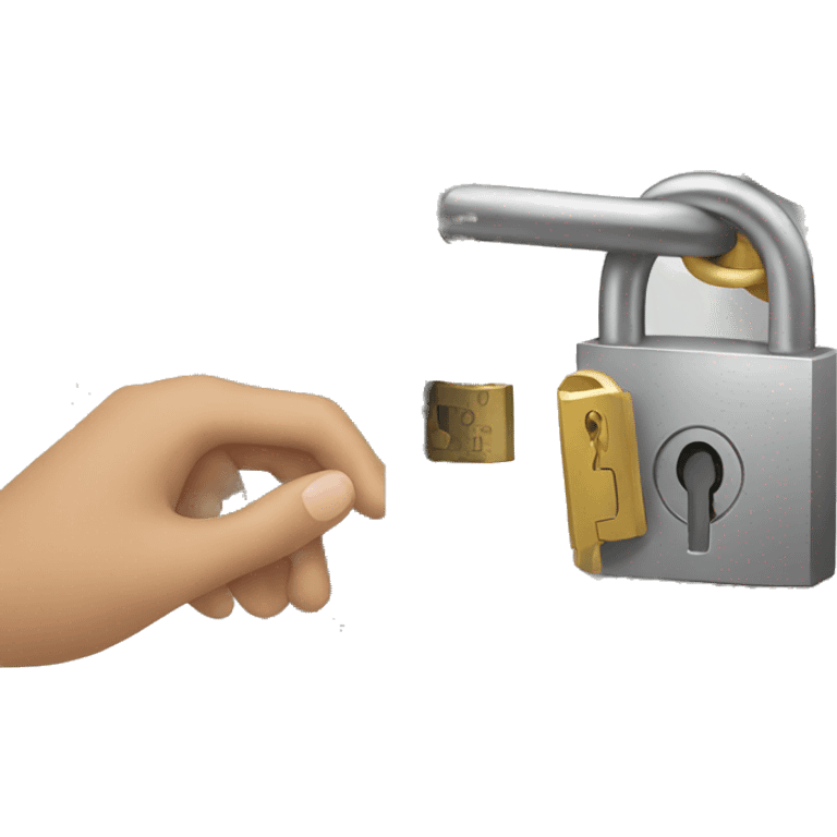 someone unlocking a lock emoji