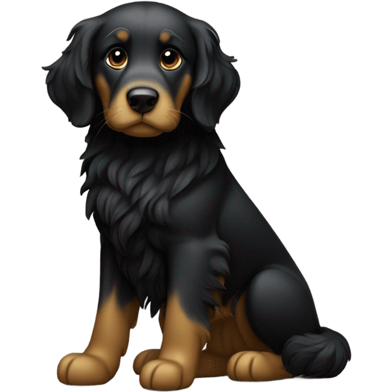 Dog black Golden retriever emoji