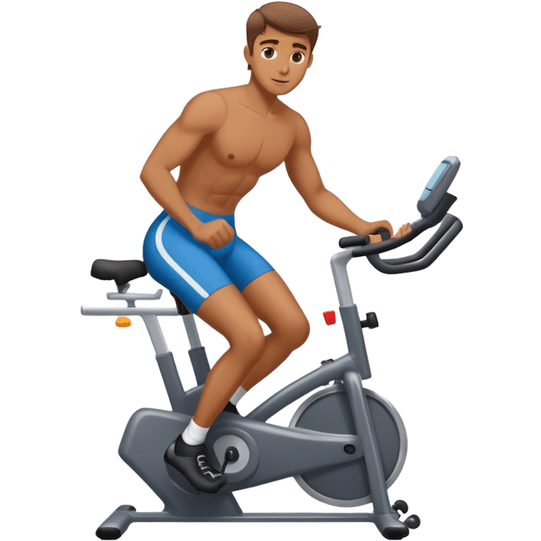 Man on a stationary bike emoji