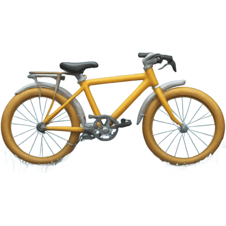 Bike with rain emoji