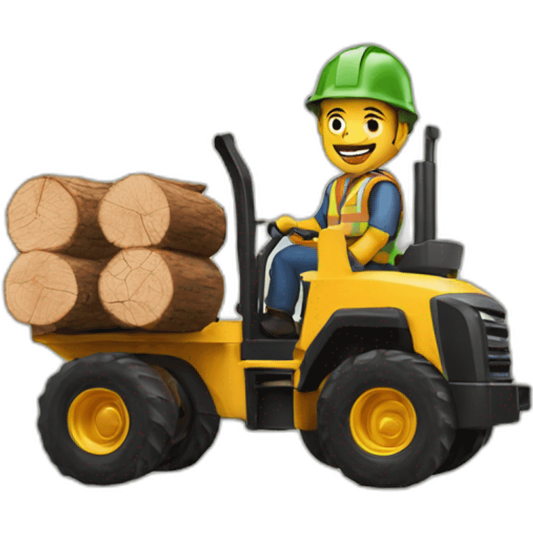 forest forwarder with timber emoji