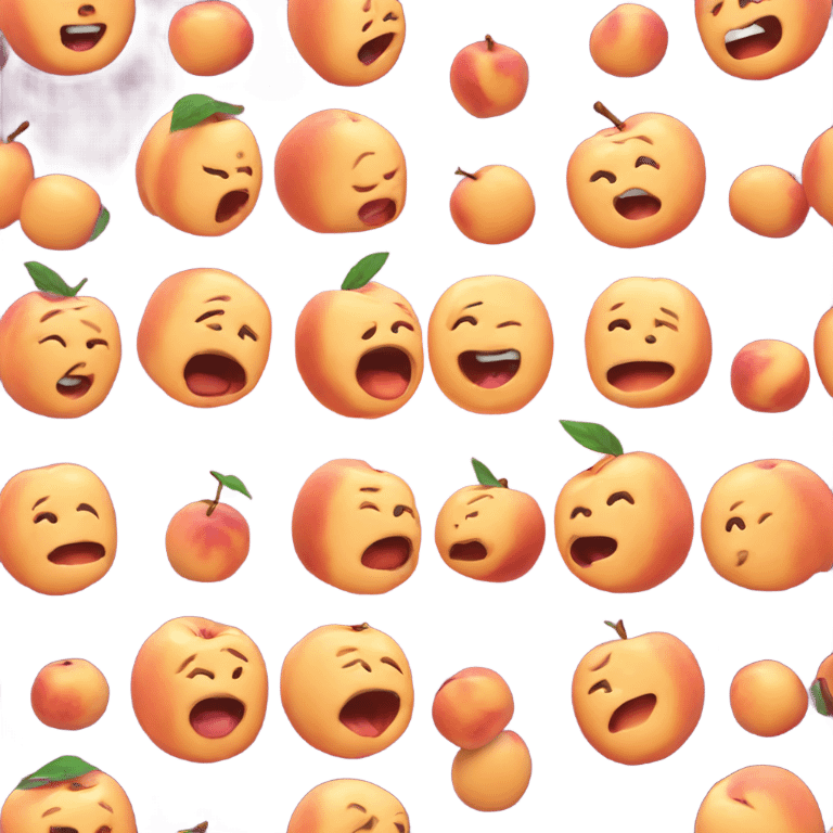 Peach drooling cream emoji