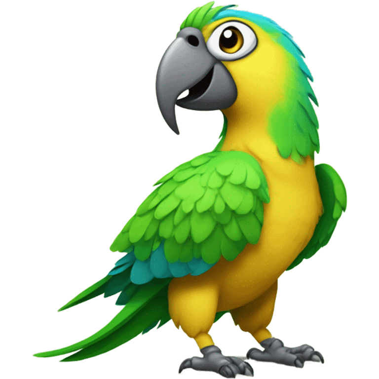 the cutest little parrot emoji